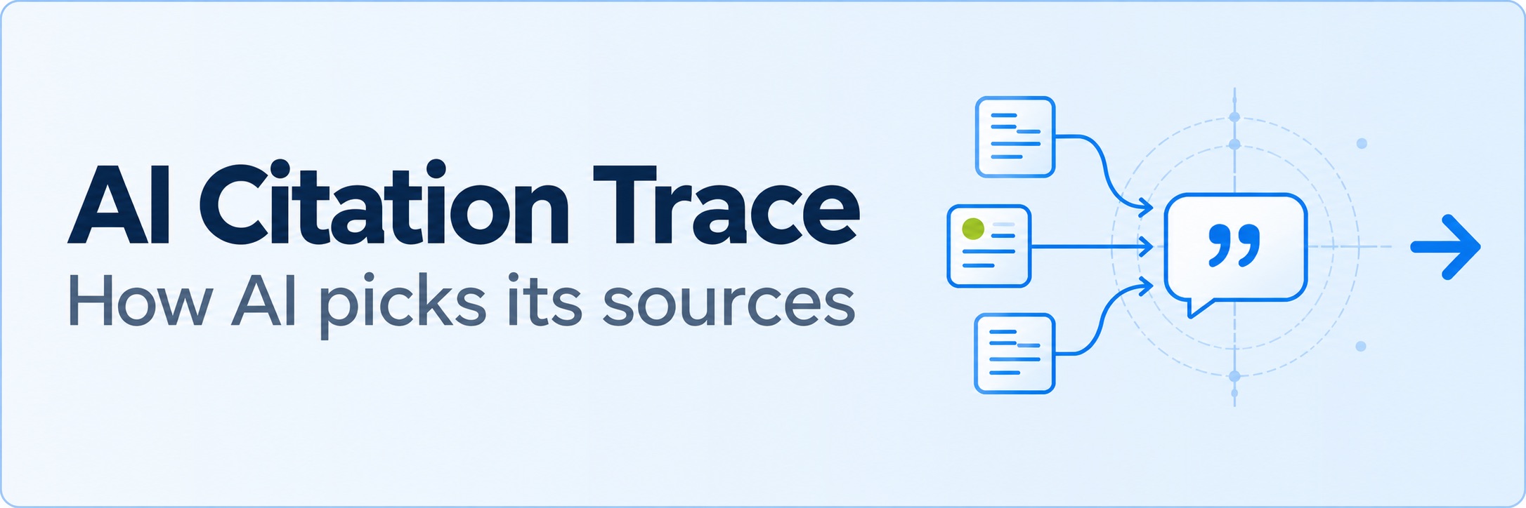 AI Citation Trace: how AI picks its sources, an interactive scrolling walkthrough